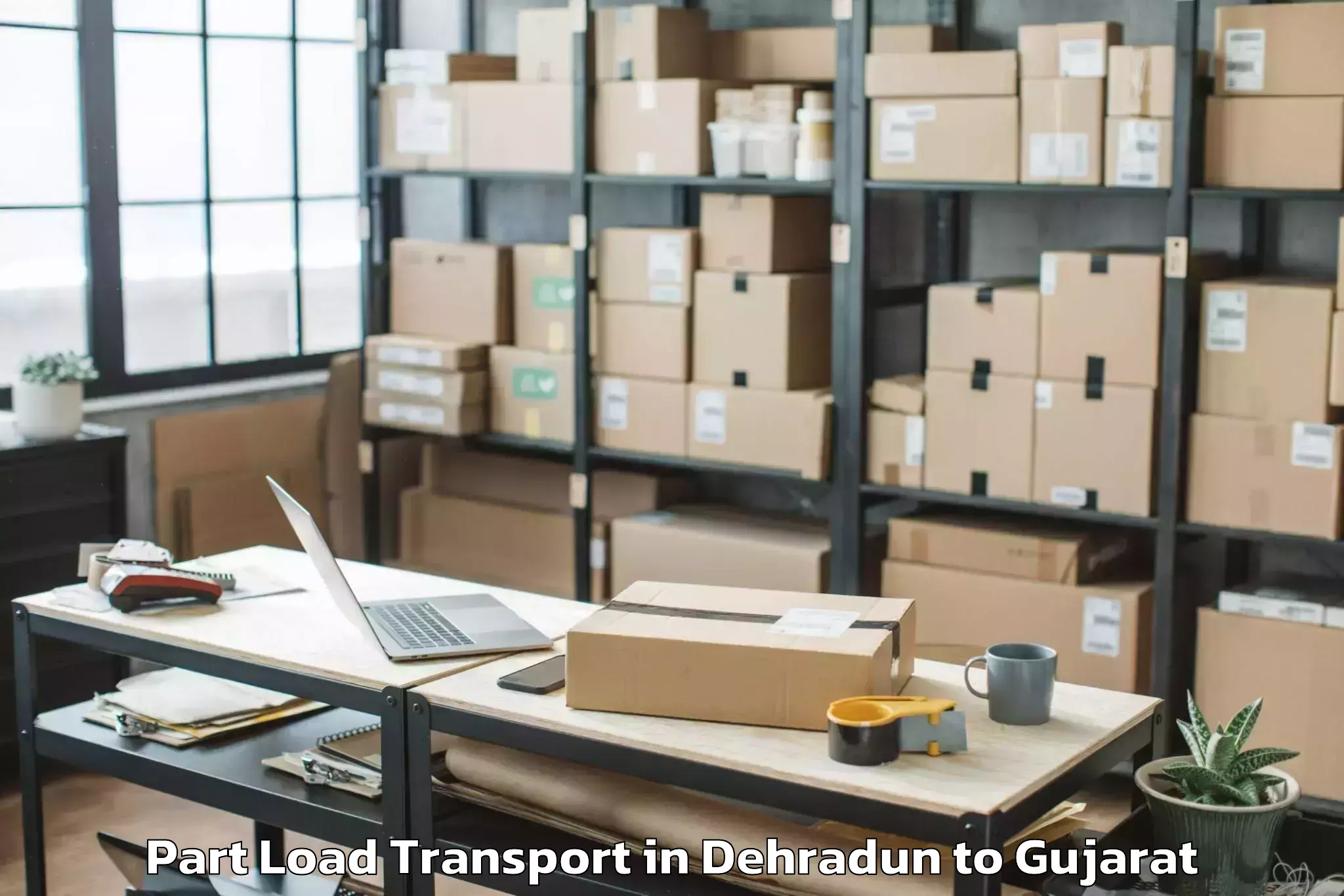 Trusted Dehradun to Kandla Airport Ixy Part Load Transport